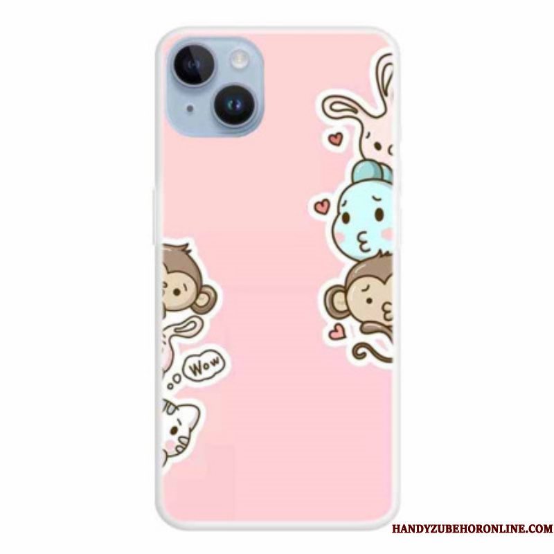 Hoesje voor iPhone 15 Plus Dieren Wauw