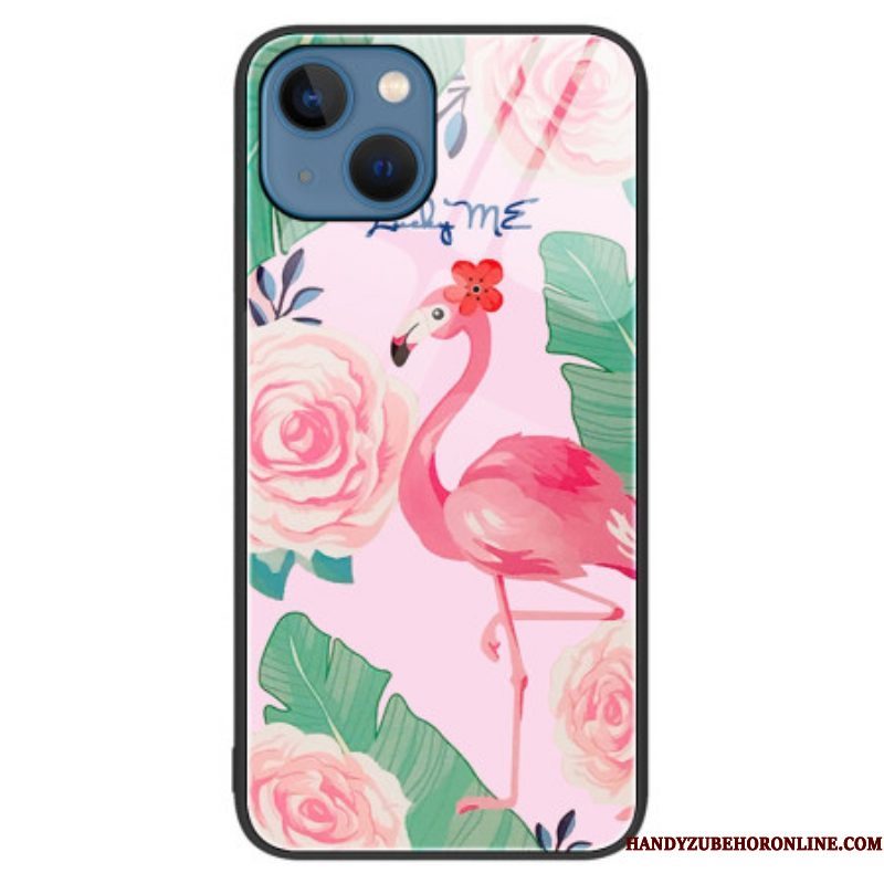 Hoesje voor iPhone 15 Plus Flamingo Gehard Glas