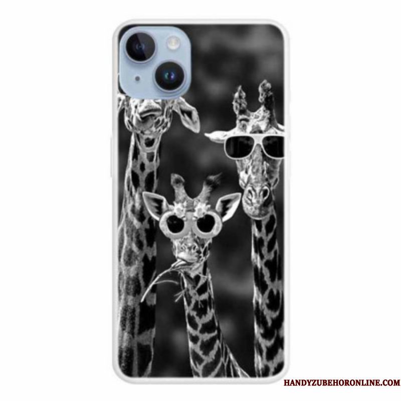 Hoesje voor iPhone 15 Plus Giraffen Incognito