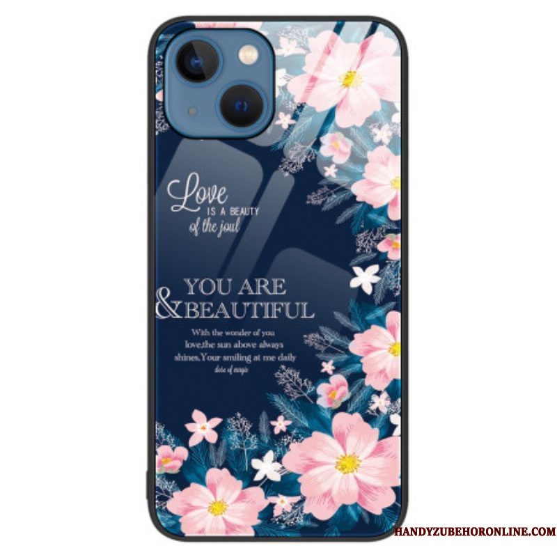 Hoesje voor iPhone 15 Plus Liefde Voor Roze Bloemen