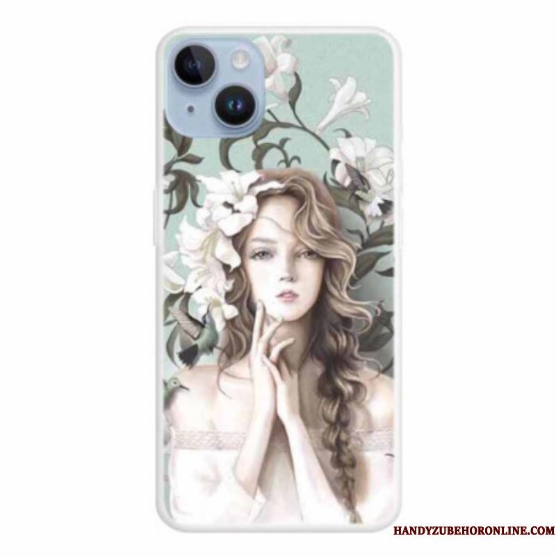 Hoesje voor iPhone 15 Plus Mooi Jong Meisje