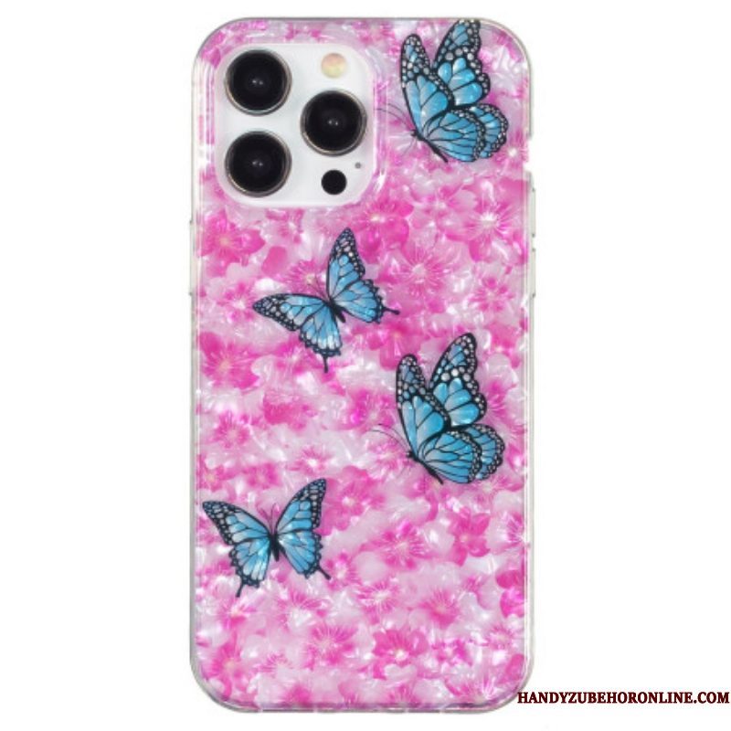 Hoesje voor iPhone 15 Pro Bloemen En Vlinders