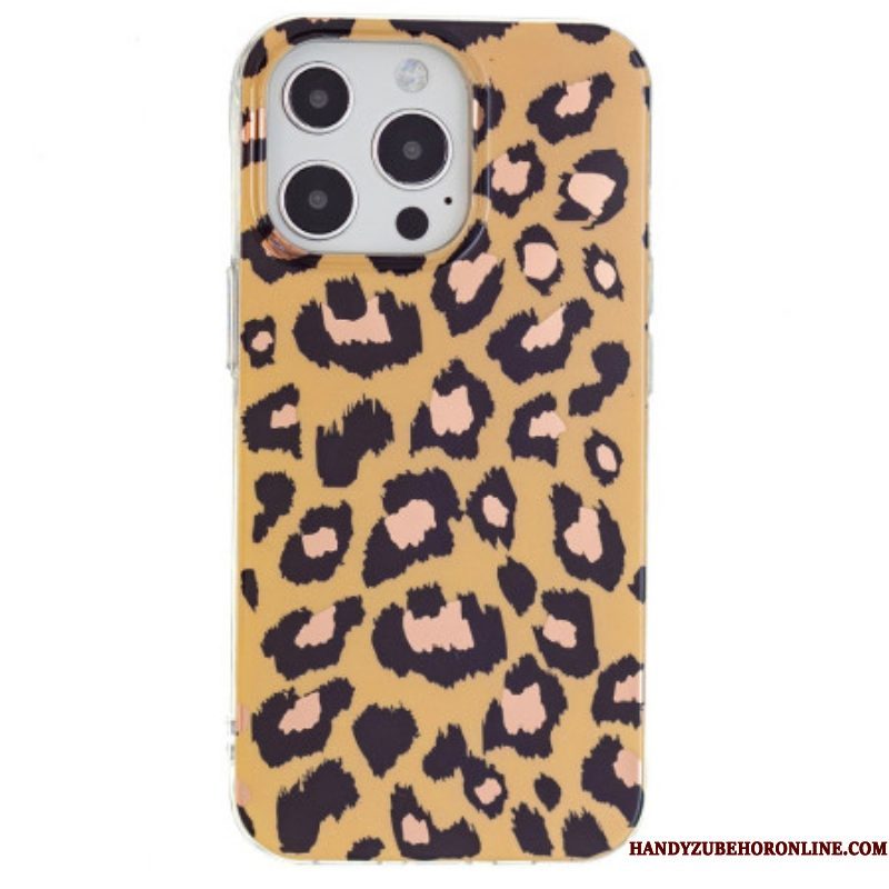 Hoesje voor iPhone 15 Pro Luipaardpatroon