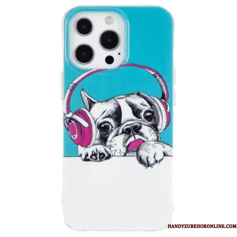 Hoesje voor iPhone 15 Pro Max Fluorescerende Hond