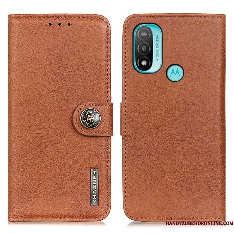 Leren Hoesje voor Moto E40 / E30 / E20 Imitatieleer Khazneh