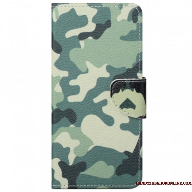 Leren Hoesje voor Moto G51 5G Militaire Camouflage