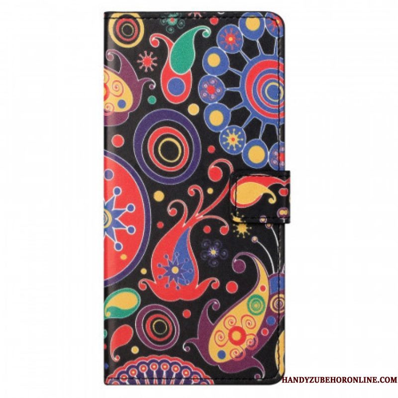 Leren Hoesje voor Samsung Galaxy M23 5G Galaxy Patroon