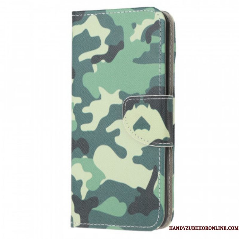 Leren Hoesje voor Samsung Galaxy M32 Militaire Camouflage