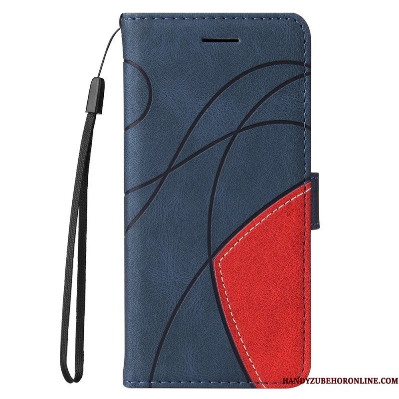 Leren Hoesje voor Samsung Galaxy M32 Twee Toon