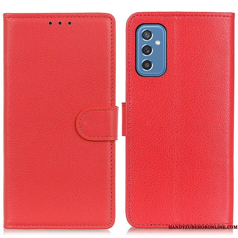 Leren Hoesje voor Samsung Galaxy M52 5G Lychee-textuur