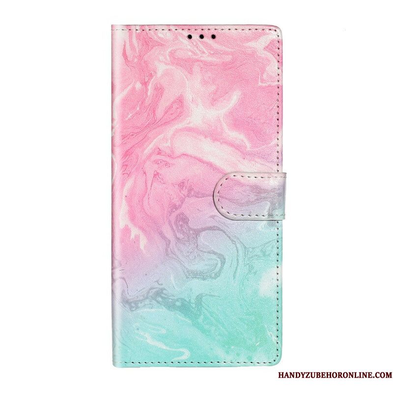 Leren Hoesje voor Samsung Galaxy S20 Plus / S20 Plus 5G Ontwerper Marmer