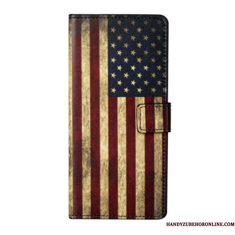 Leren Hoesje voor Samsung Galaxy S21 5G Amerikaanse Vlag