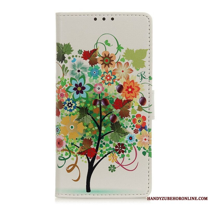 Leren Hoesje voor Samsung Galaxy S21 5G Bloeiende Boom