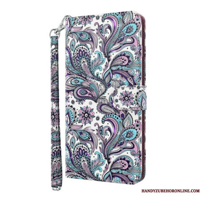 Leren Hoesje voor Samsung Galaxy S21 5G Chique Kant