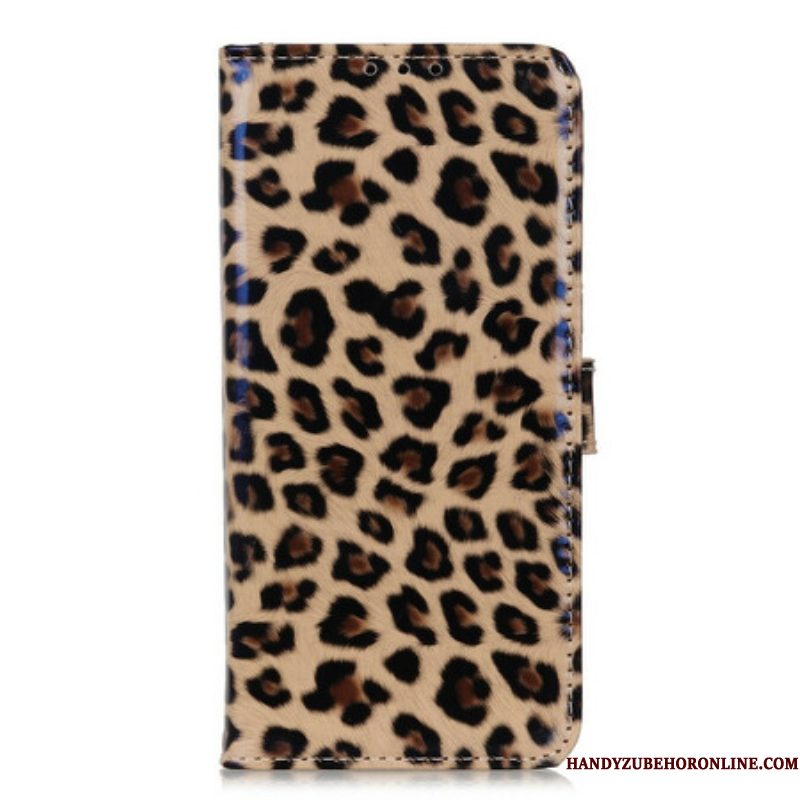 Leren Hoesje voor Samsung Galaxy S21 5G Luipaard