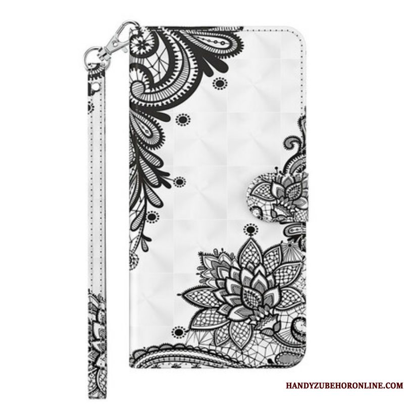 Leren Hoesje voor Samsung Galaxy S21 FE Chique Kant