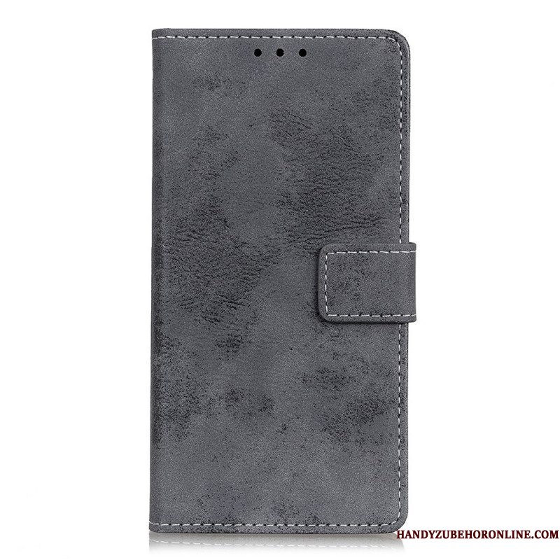 Leren Hoesje voor Samsung Galaxy S22 Ultra 5G Vintage Leereffect