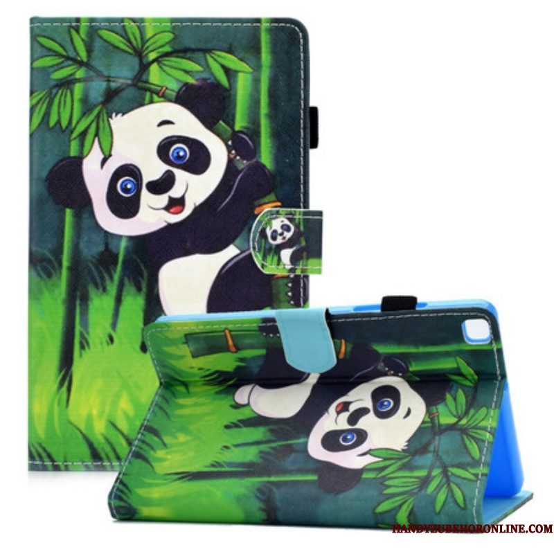 Leren Hoesje voor Samsung Galaxy Tab A7 Lite Panda