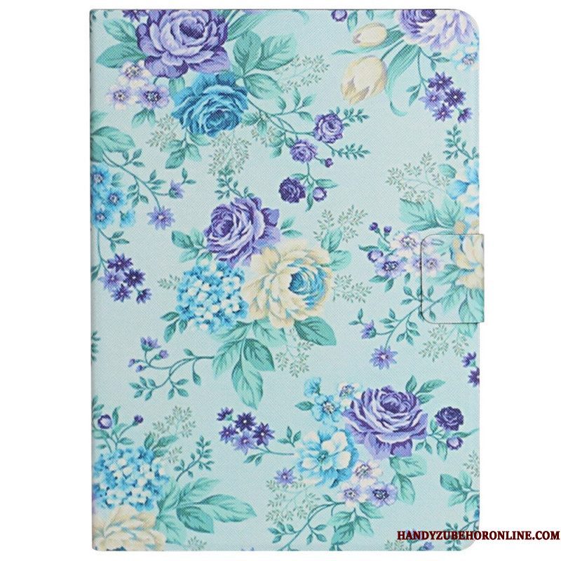 Leren Hoesje voor Samsung Galaxy Tab A8 (2021) Bloemen Bloemen Bloemen