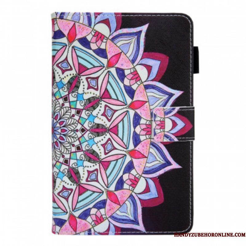 Leren Hoesje voor Samsung Galaxy Tab A8 (2021) Grafische Mandala