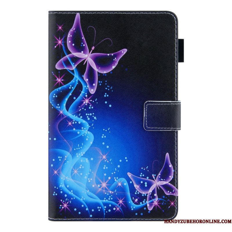 Leren Hoesje voor Samsung Galaxy Tab A8 (2021) Kleurrijke Vlinders
