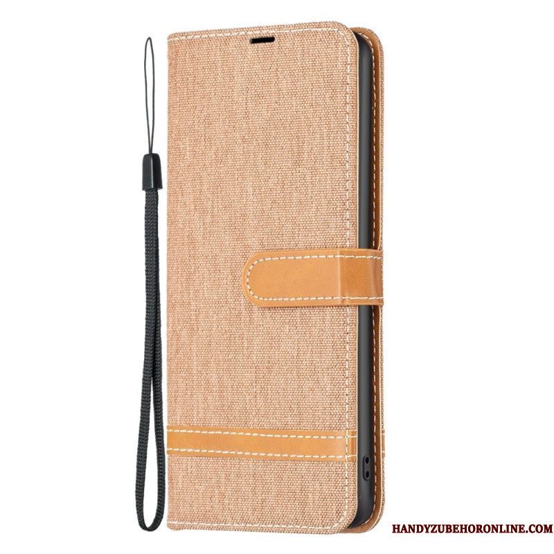 Leren Hoesje voor Xiaomi 12T / 12T Pro Met Ketting Band Van Stof En Leereffect