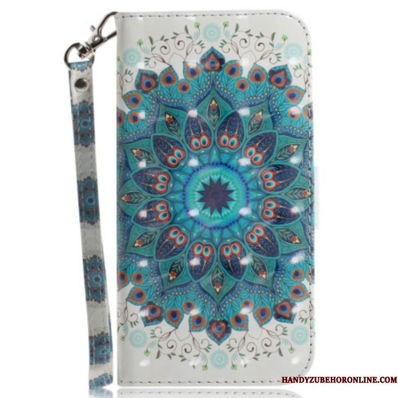 Leren Hoesje voor Xiaomi 13 Pro Met Ketting Strakke Mandala