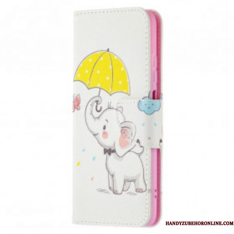 Leren Hoesje voor Xiaomi Redmi Note 10 / 10S Baby Olifant