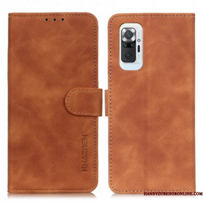 Leren Hoesje voor Xiaomi Redmi Note 10 Pro Khazneh Vintage Leereffect