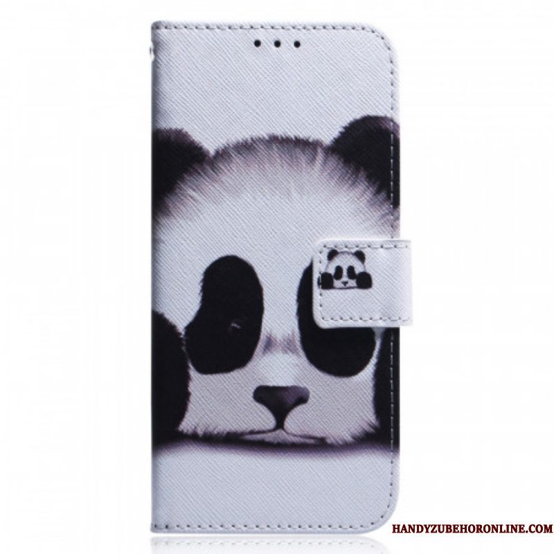 Leren Hoesje voor Xiaomi Redmi Note 11 Pro / 11 Pro 5G Panda Gezicht