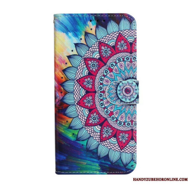 Leren Hoesje voor iPhone 13 Mini Ultra Kleurrijke Mandala