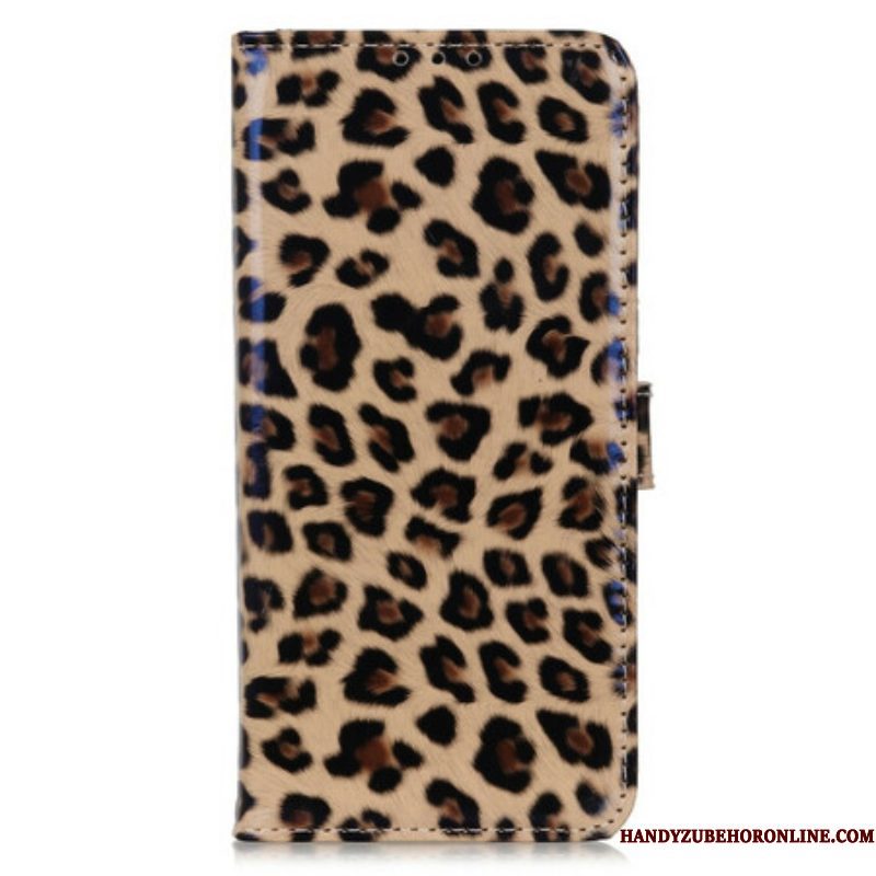 Leren Hoesje voor iPhone 13 Pro Luipaard