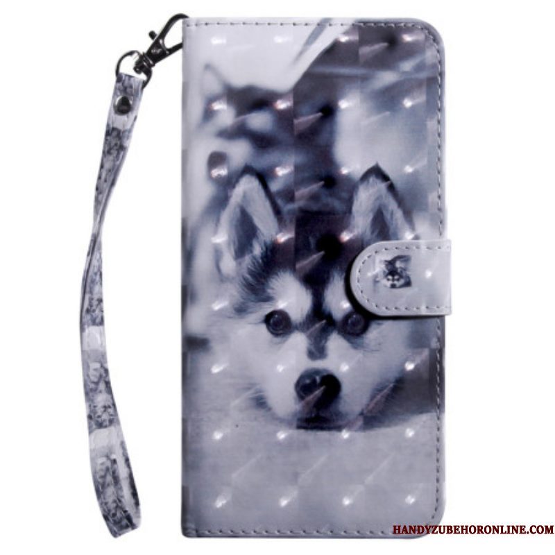 Leren Hoesje voor iPhone 15 Pro Max Met Ketting Riem Pup