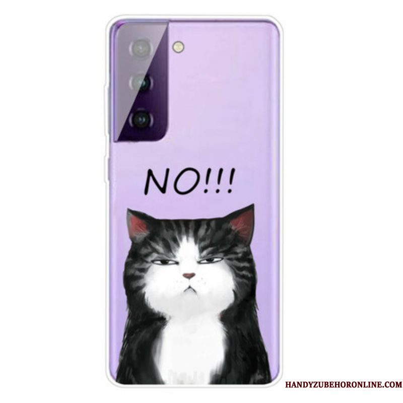 Telefoonhoesje voor Samsung Galaxy S21 5G De Kat Die Nee Zegt