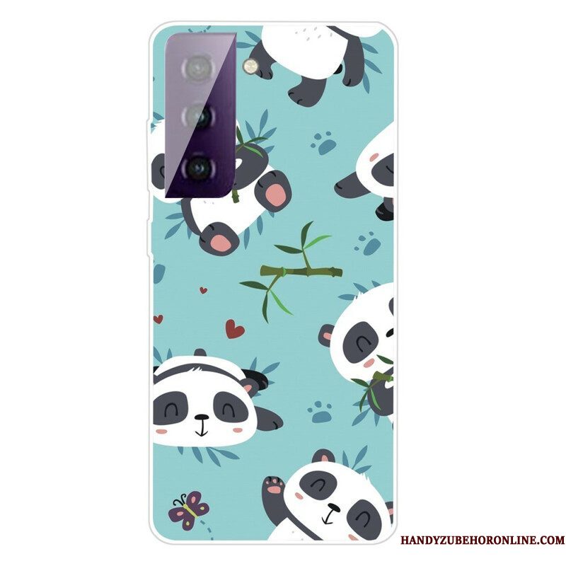 Telefoonhoesje voor Samsung Galaxy S21 FE Stelletje Panda's