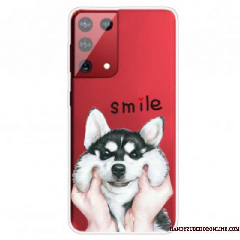 Telefoonhoesje voor Samsung Galaxy S21 Ultra 5G Lach Hond