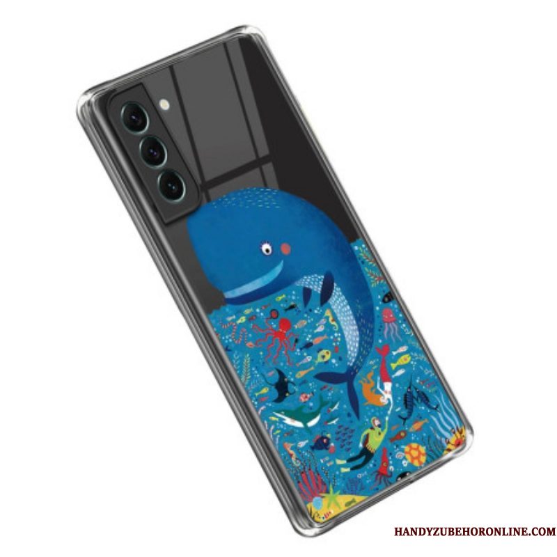 Telefoonhoesje voor Samsung Galaxy S23 Plus 5G Transparante Walvis