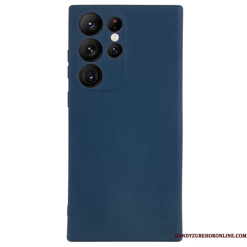 Telefoonhoesje voor Samsung Galaxy S23 Ultra 5G Flexibele Siliconen Mat