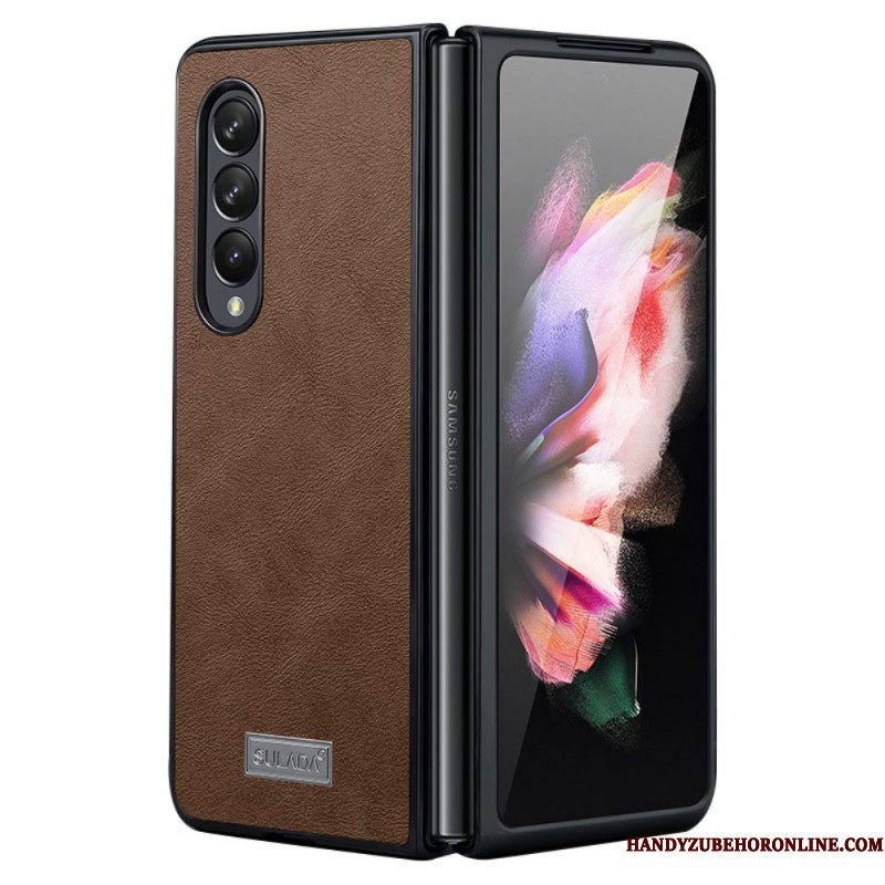 Telefoonhoesje voor Samsung Galaxy Z Fold 3 5G Kunstleer Sulada