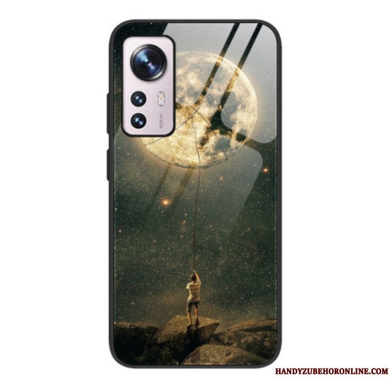 Telefoonhoesje voor Xiaomi 12 / 12X Moon Man Gehard Glas