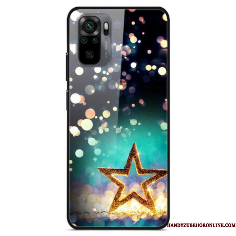 Telefoonhoesje voor Xiaomi Redmi Note 10 / 10S Ster Gehard Glas