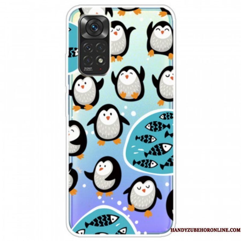 Telefoonhoesje voor Xiaomi Redmi Note 11 Pro / 11 Pro 5G Pinguïns En Vissen