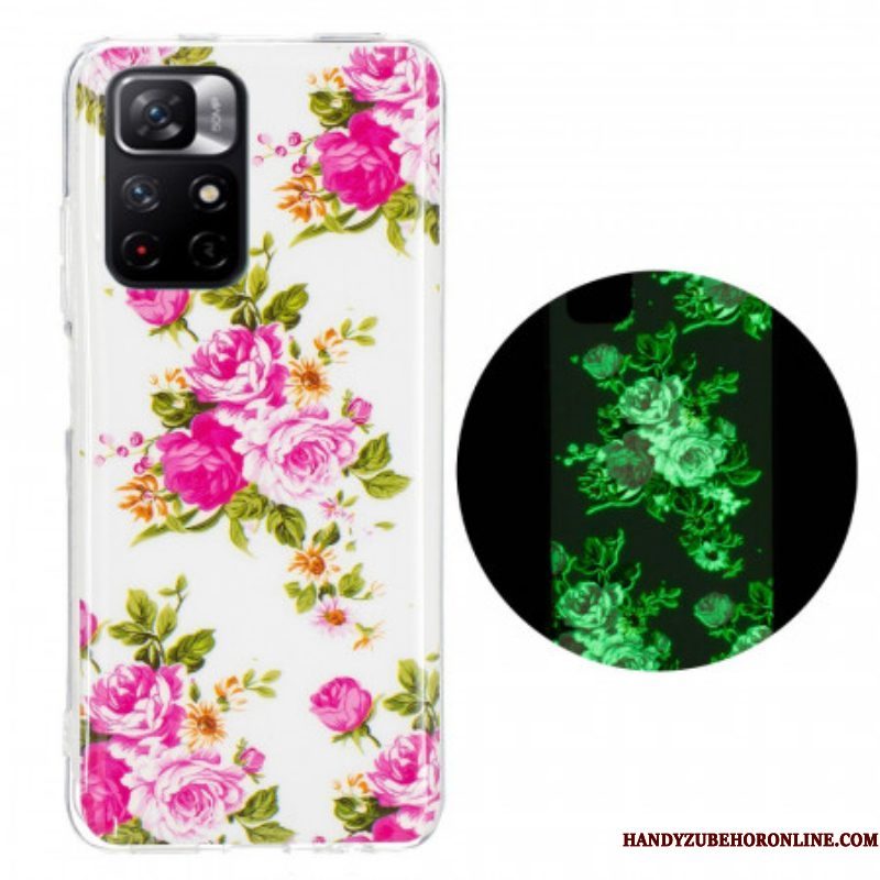 Telefoonhoesje voor Xiaomi Redmi Note 11 Pro Plus 5G Fluorescerende Vrijheidsbloemen