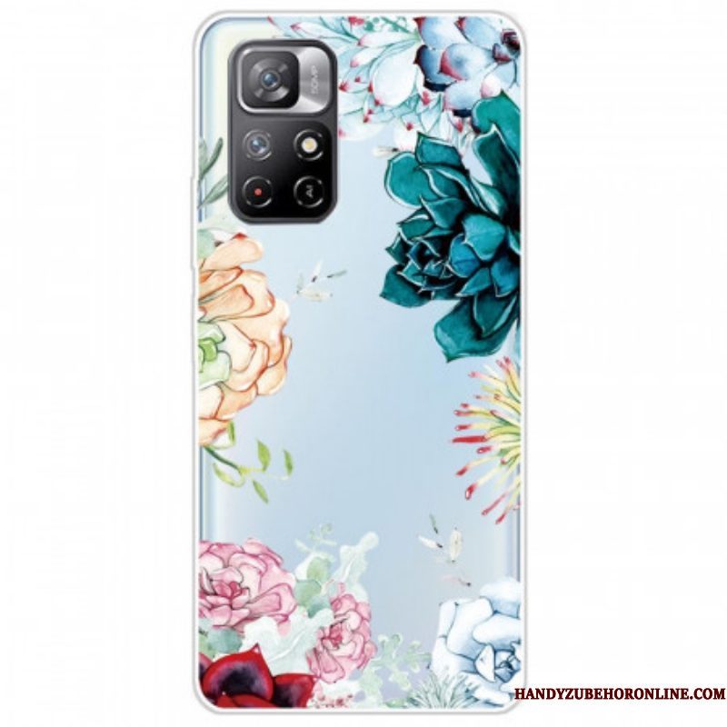 Telefoonhoesje voor Xiaomi Redmi Note 11 Pro Plus 5G Naadloze Aquarel Bloemen