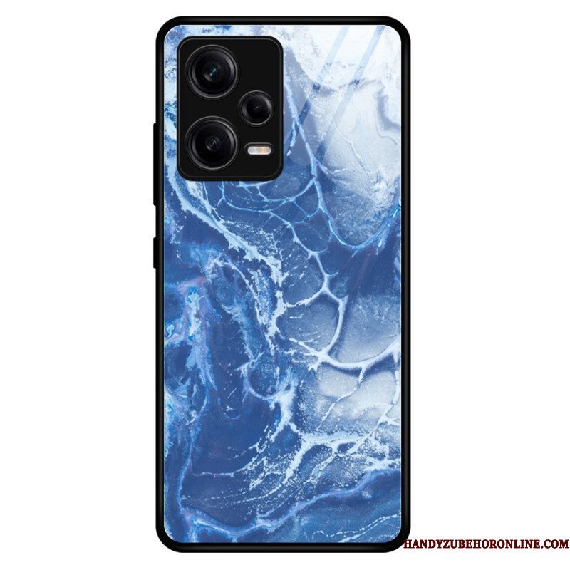 Telefoonhoesje voor Xiaomi Redmi Note 12 Pro Marmeren Kleuren Gehard Glas