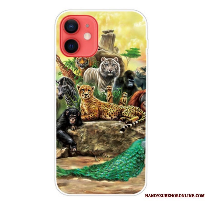 Telefoonhoesje voor iPhone 13 Mini Safari-dieren