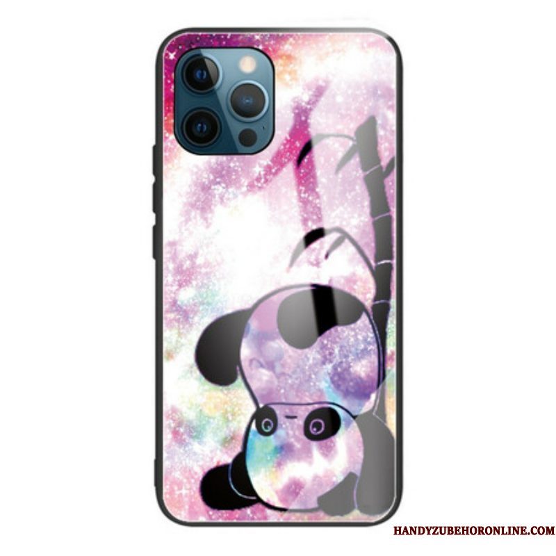 Telefoonhoesje voor iPhone 13 Pro Panda En Bamboe Gehard Glas