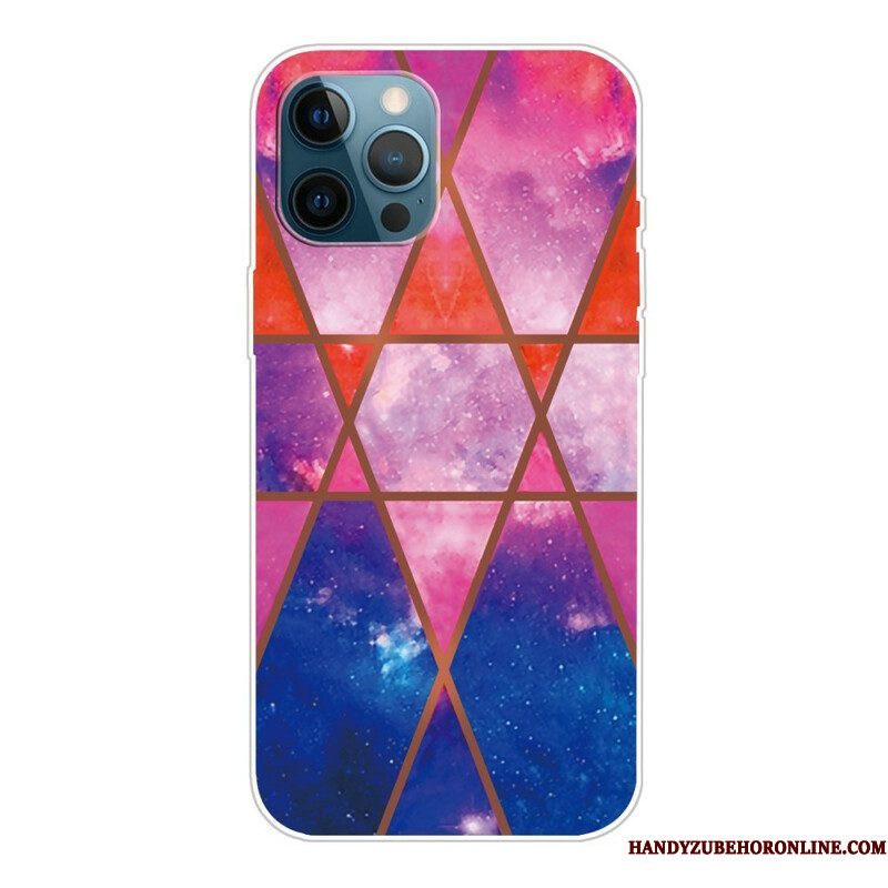 Telefoonhoesje voor iPhone 13 Pro Variabel Geometrisch Marmer