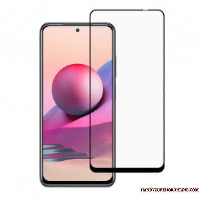 Xiaomi Redmi Note 10/10S/Poco M5S Screenprotector Van Gehard Glas Met Zwarte Rand