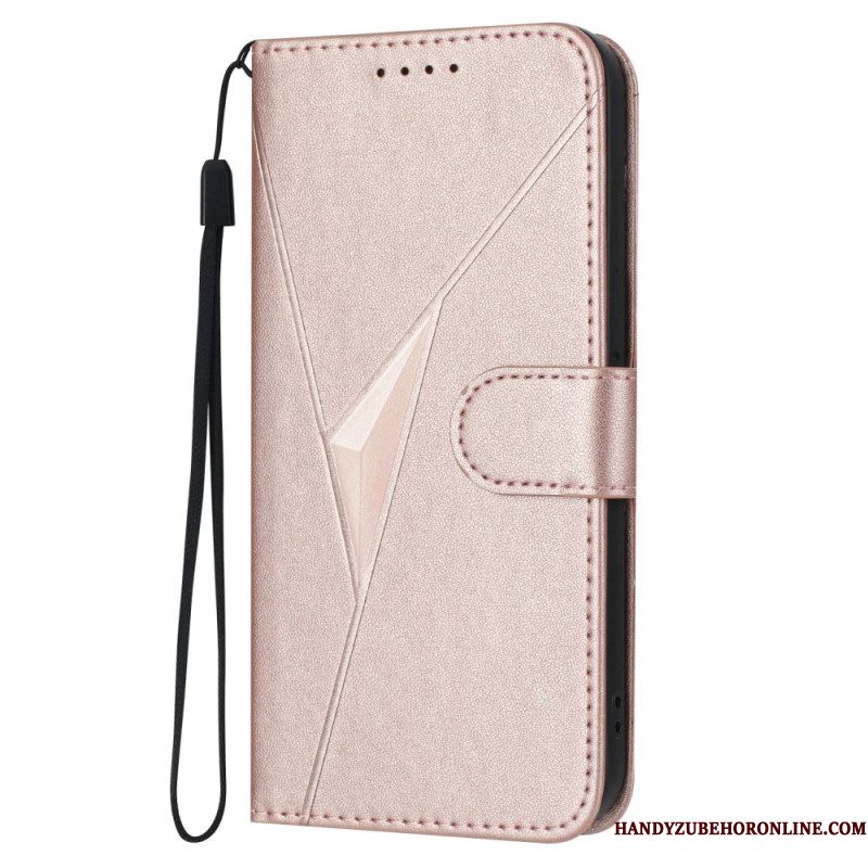 Bescherming Hoesje Samsung Galaxy S25 5g Koord Met Driehoekig Patroon